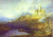 Warkworth Castle Northumberland Thunder Storm Approaching at Sun-Set. J.M.W. Turner